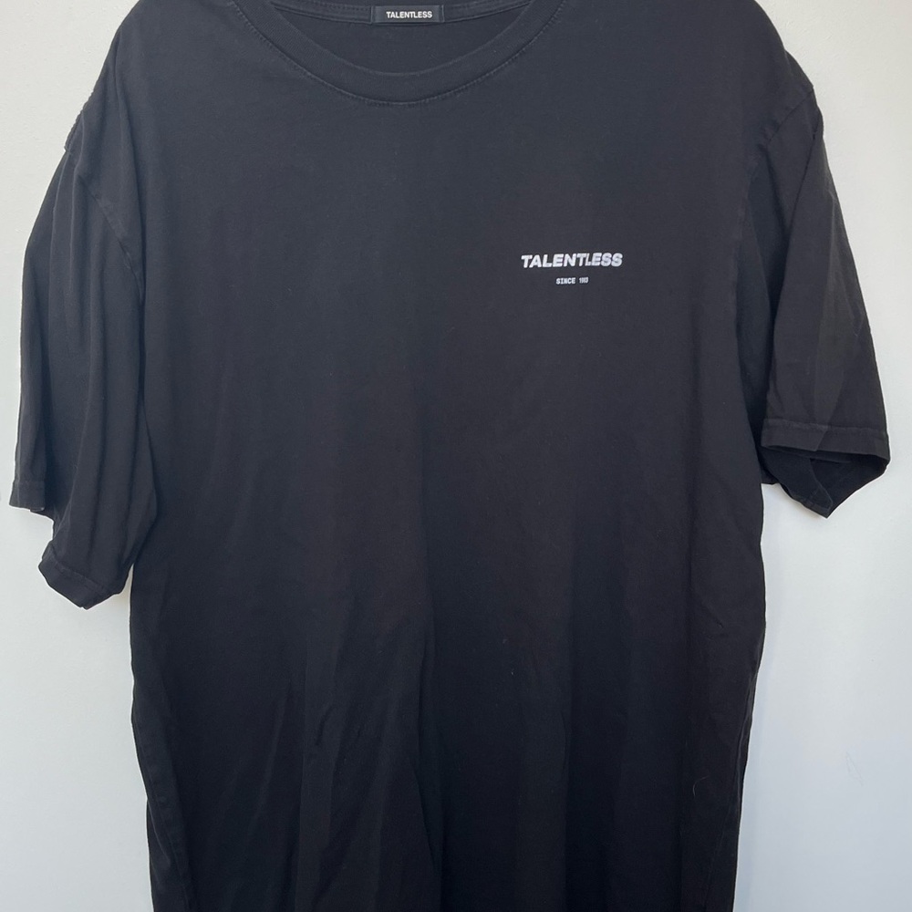 TALENTLESS Circle Logo Black And White Short Sleeve T-Shirt Men’s Size XXL